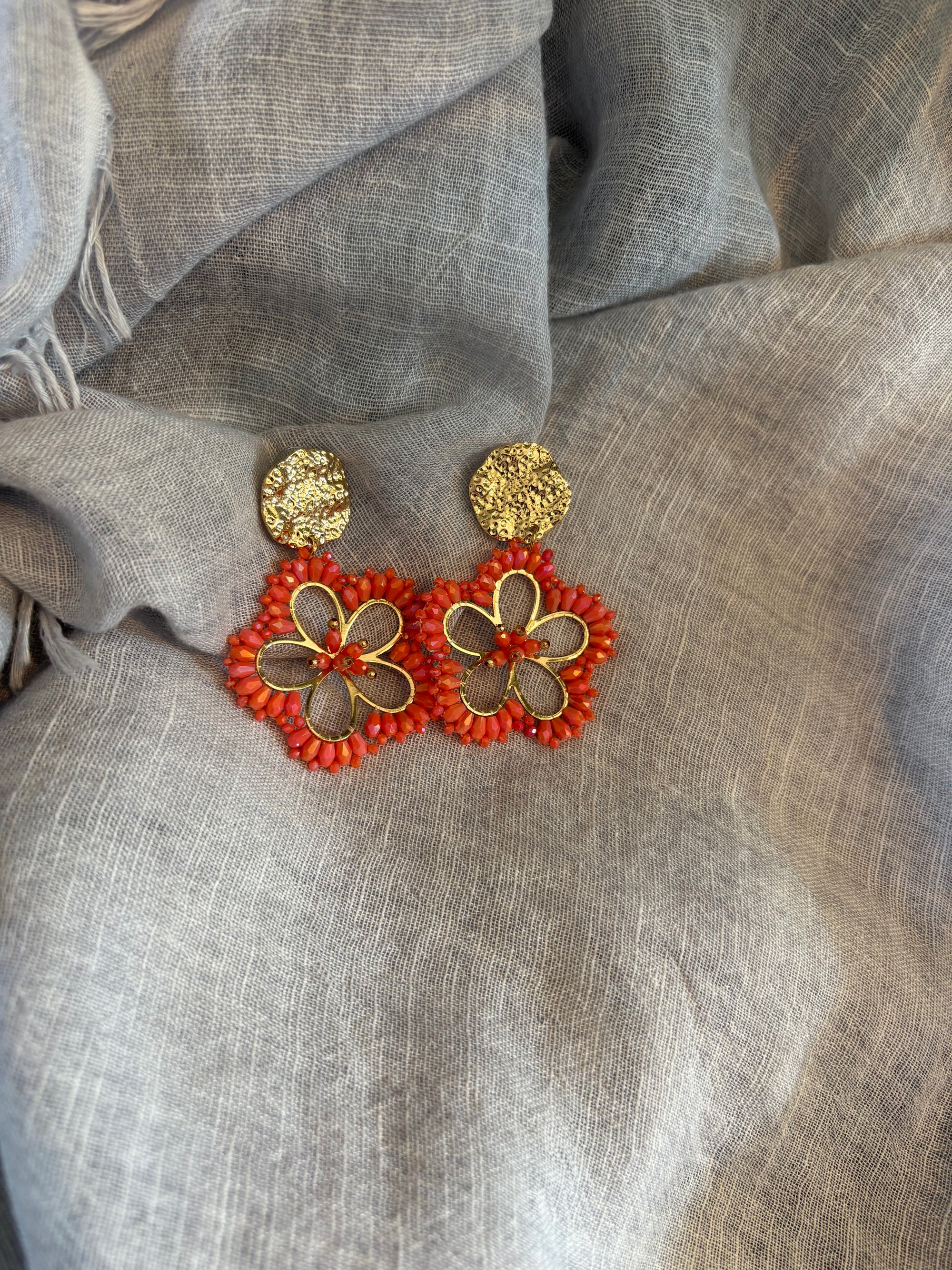 FloCharm - coral - oorbellen
