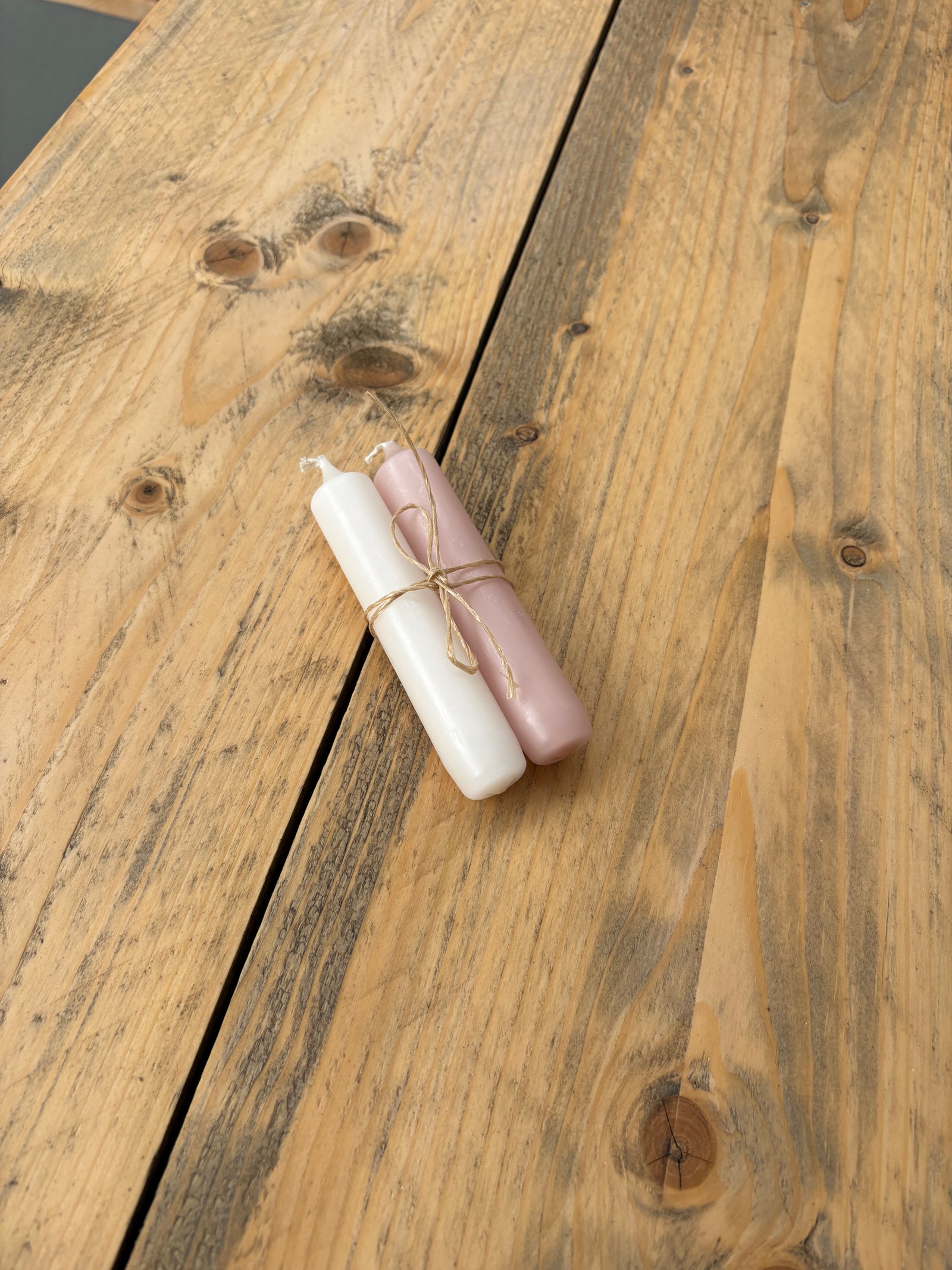 MeeEcho - roze/wit - kaarsen